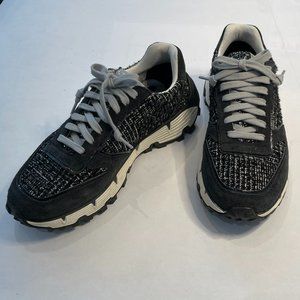 P448 Jackson Shaka Tweed Platform Lace Up Sneakers Womens Size 7